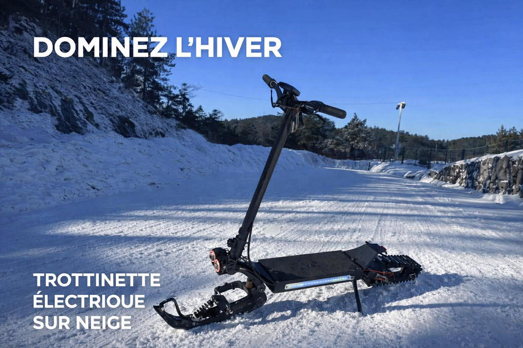 Gio, Snow Scooter 2025 (3 in 1), Trottinette Électrique (52 Volts) (26 Ah) (2000 Watts) avec Roues, Chenille et Ski