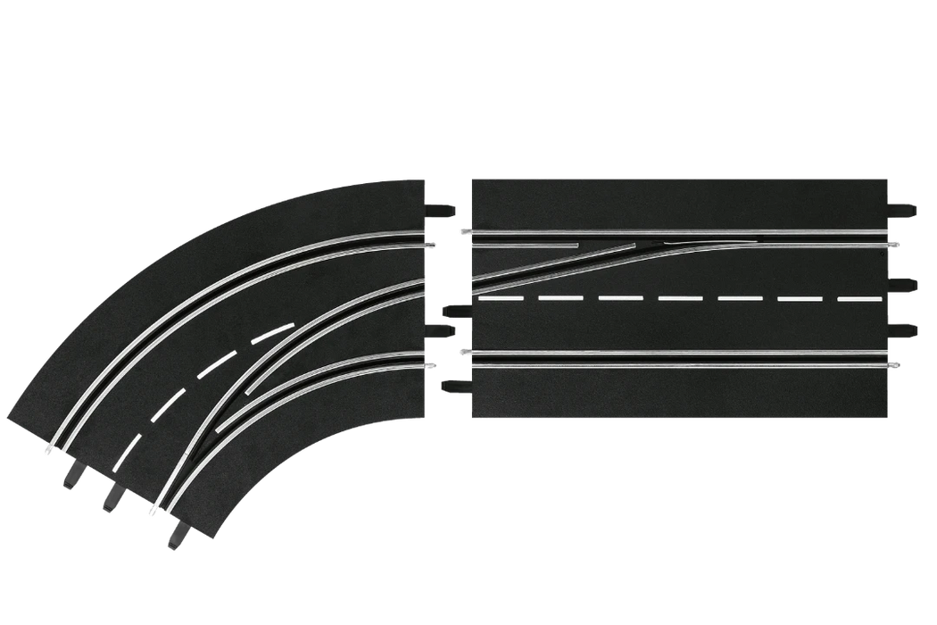 Carrera Digital 132/124, Changement de voie Courbe à gauche, de l'extérieur vers l'intérieur