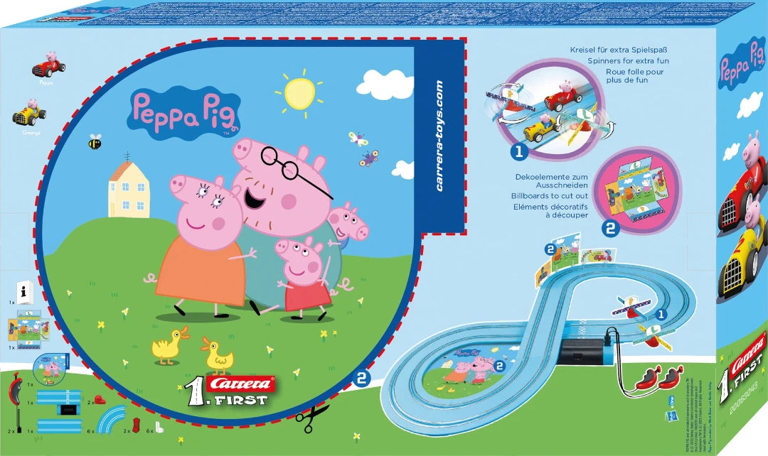 Carrera First, Peppa Pig, Kids GranPrix (Ensemble à batterie)