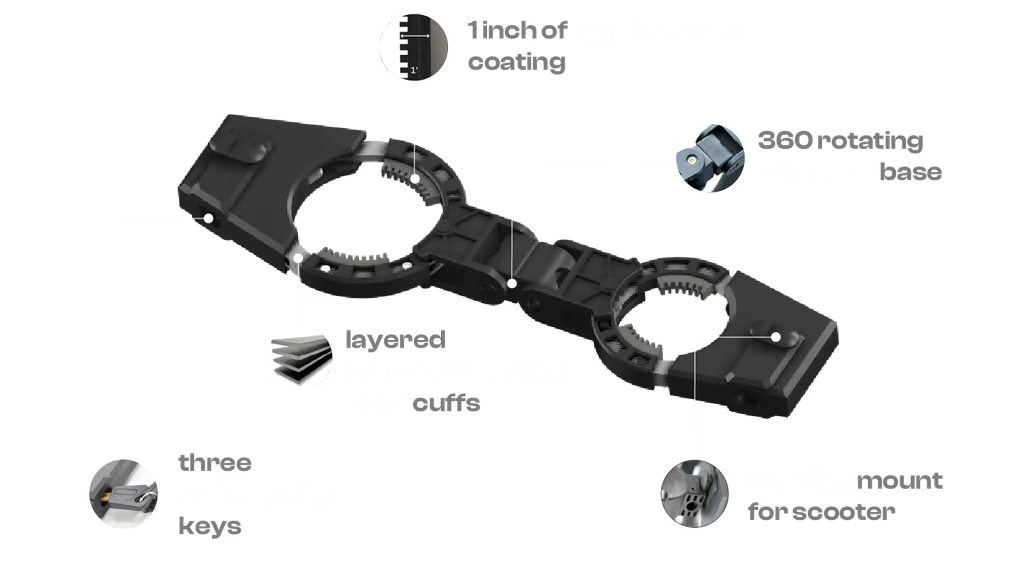Cadenas, Menottes pour Trottinette E-Cuffs