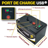 Ensemble de Mise à Niveau de Voiture pour Enfant, Batterie (24 Volts) (12Ah) (Grade A) au Lithium avec Chargeur et Adapteurs