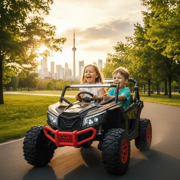 Buggy UTV Premium MegaTrek XXL (Advanced Edition) (Batterie 24 Volts) (14Ah) (Moteurs 4x180-320 Watts) (Pneus en Caoutchouc Remplis d’Air) (2 Places)