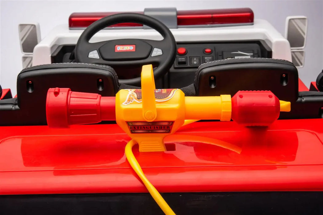 Camion de Pompiers (24 Volts) (7Ah) (2x200 Watts) (2 Places)