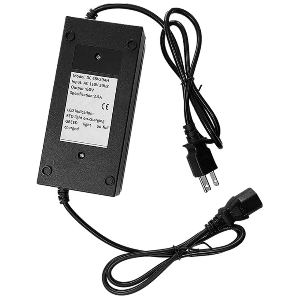 KaroEV, Chargeur (60 Volts / 20 AH) (AC Input 110 Volts) Acide-plomb à Connecteur 3 Broches Femelle