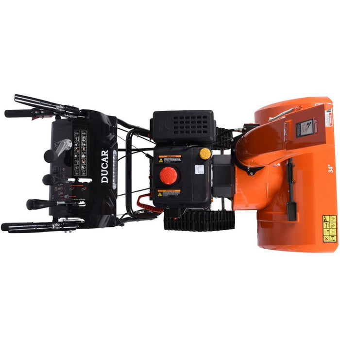 DUCAR, Souffleuse à Neige avec Chenilles (34 Pouces) (4 Temps) (420 cc) (15HP)