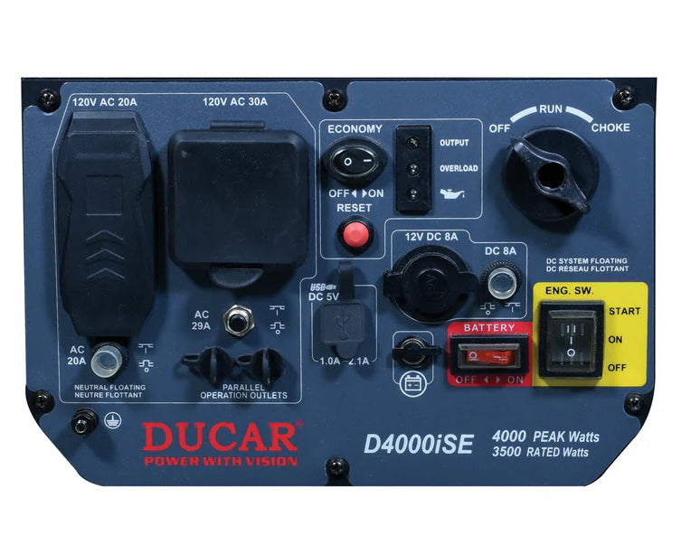 DUCAR, Génératrice Silencieuse 4000W, (DUED4000I) (7.5CV) (224cc)