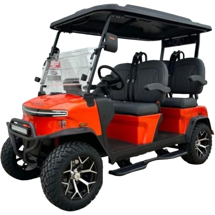 Denago, Rover XL (4 Places), Cart de Golf Électrique (51,2 Volts) (105Ah) (5000 Watts)