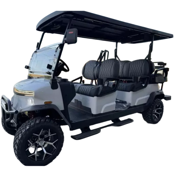 Denago, Rover XL (6 Places), Cart de Golf Électrique (51,2 Volts) (105Ah) (5000 Watts) (6300 Crête)