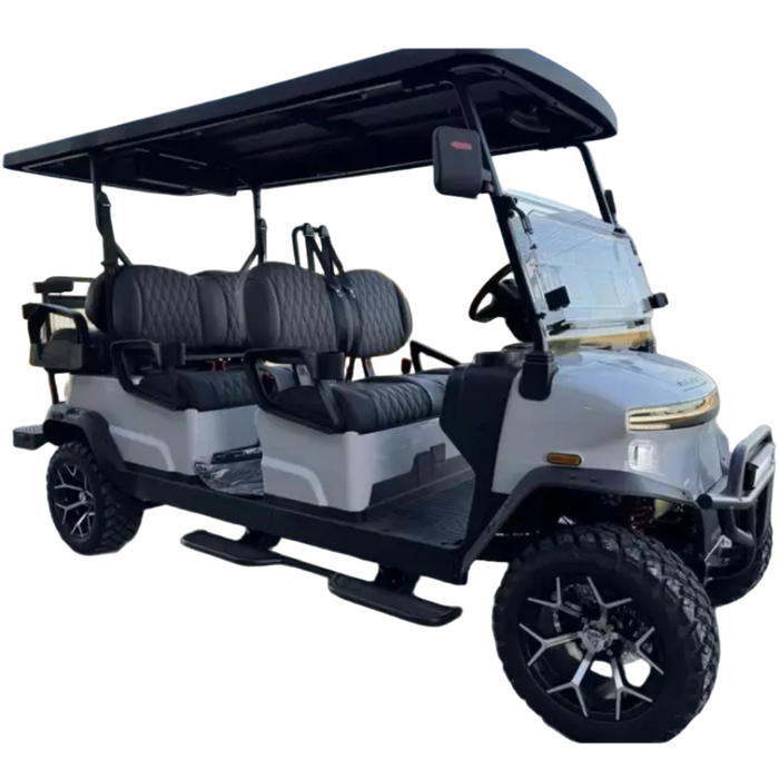 Denago, Rover XL (6 Places), Cart de Golf Électrique (51,2 Volts) (105Ah) (5000 Watts) (6300 Crête)