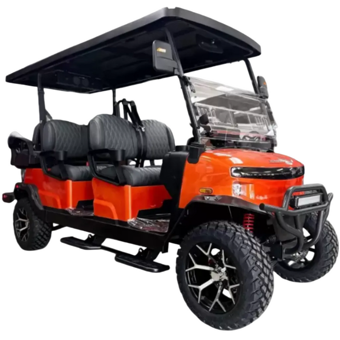 Denago, Rover XL (6 Places), Cart de Golf Électrique (51,2 Volts) (105Ah) (5000 Watts) (6300 Crête)