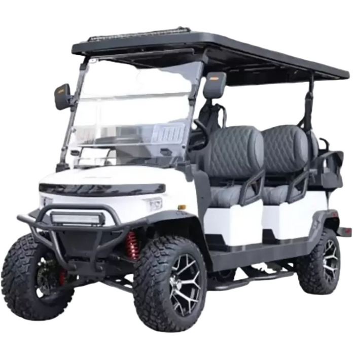 Denago, Rover XL (6 Places), Cart de Golf Électrique (51,2 Volts) (105Ah) (5000 Watts) (6300 Crête)
