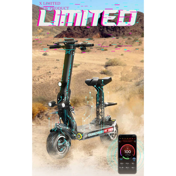Dualtron, X Limited, Trottinette Électrique (84 Volts) (60Ah) (2x2000 Watts) (2x6000 Watts Crête)