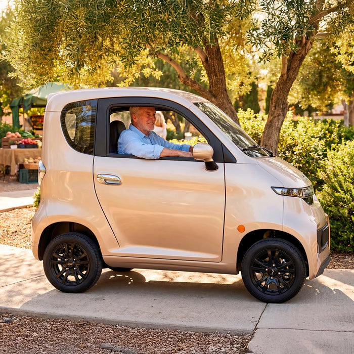 Ecolo Cycle, ET4 Cruise Connect, Quadriporteur Cabine Fermée (60 Volts) (1500 Watts) (58Ah)