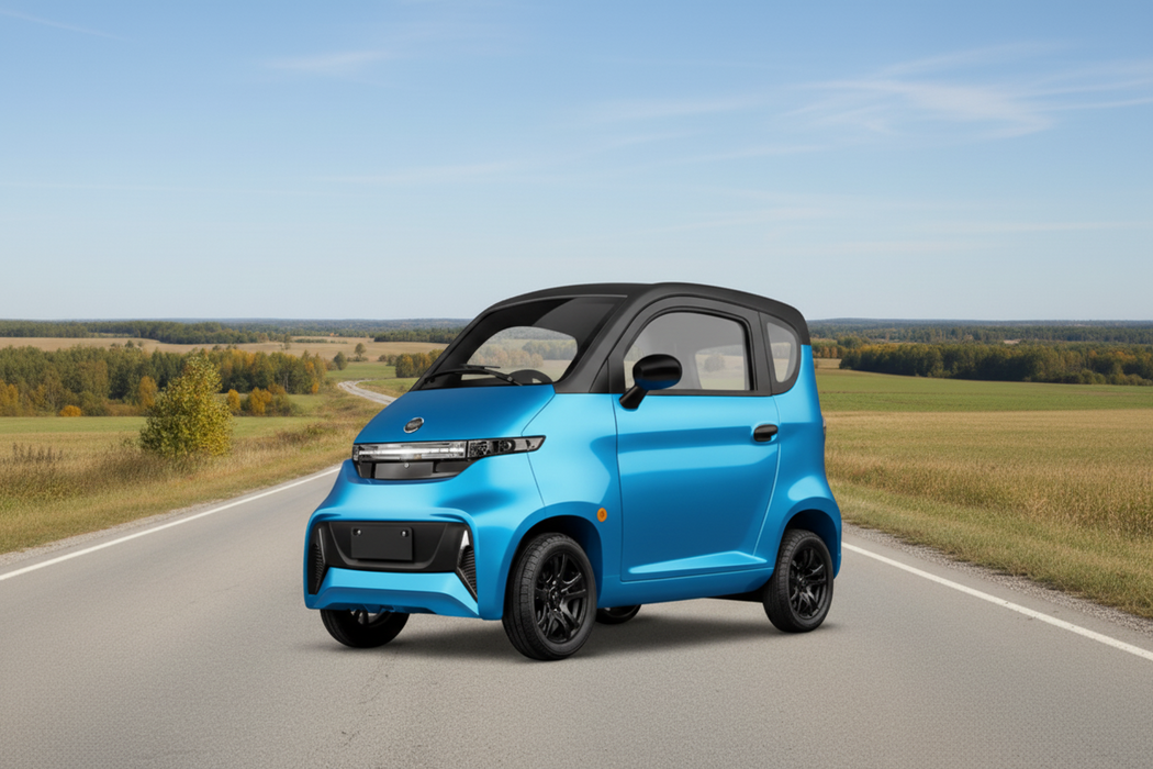 Ecolo Cycle, ET4 Cruise Connect Plus, Quadriporteur Cabine Fermée (60 Volts) (1500 Watts) (100Ah) au Lithium