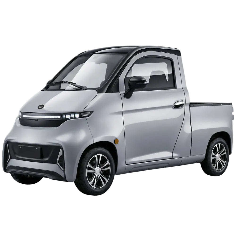 Ecolo Cycle, ET4 Cruise Connect Pick-Up, Quadriporteur Cabine Fermée (72 Volts) (5000 Watts) (100Ah)