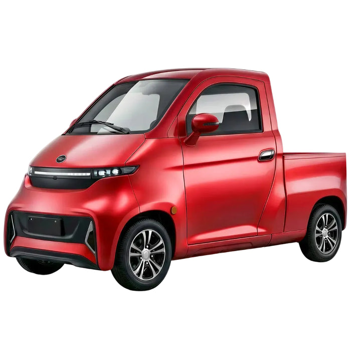 Ecolo Cycle, ET4 Cruise Connect Pick-Up, Quadriporteur Cabine Fermée (72 Volts) (5000 Watts) (100Ah)