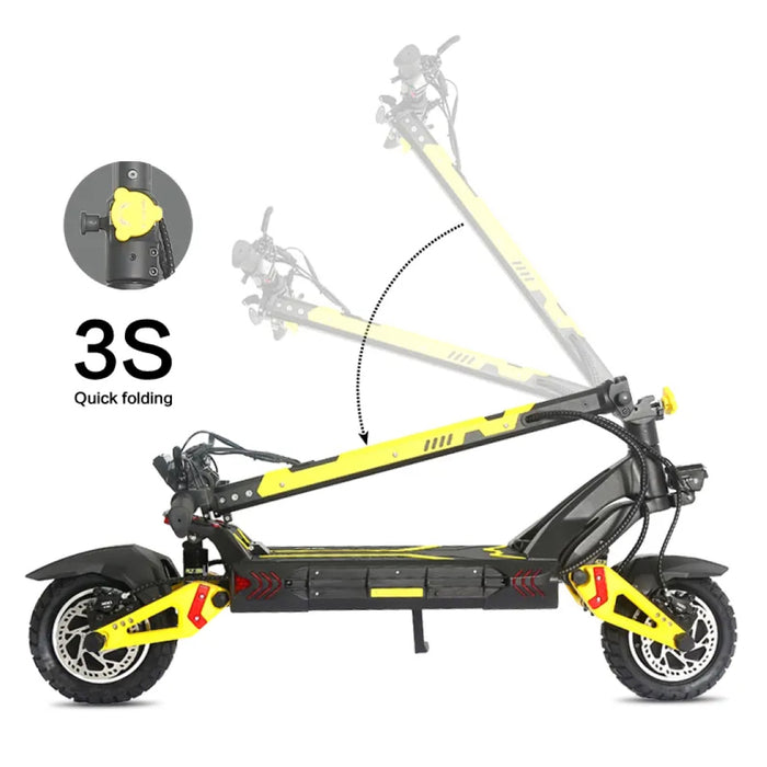 G3 Pro (Edition Turbo Rider), Trottinette Électrique (60 Volts) (30Ah) (2x1800 Watts) (Affichage Central)