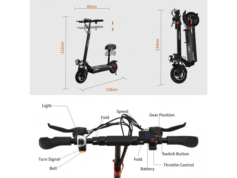 Kugoo M4 Pro, Trottinette Électrique (48 Volts) (21Ah) (500 Watts)