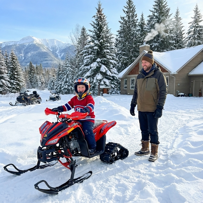 Denago, Trailhawk avec Chenilles et Skis, Quad à Essence à Injection Électronique (EFI) (120cc)