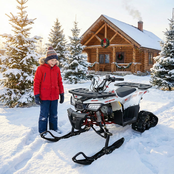 Tao Motors, New Raptor 125 avec Chenilles et Skia, Quad à Essence (4 Temps) (125cc)