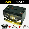 Ensemble de Mise à Niveau de Voiture pour Enfant, Batterie (24 Volts) (12Ah) (Grade A) au Lithium avec Chargeur et Adapteurs