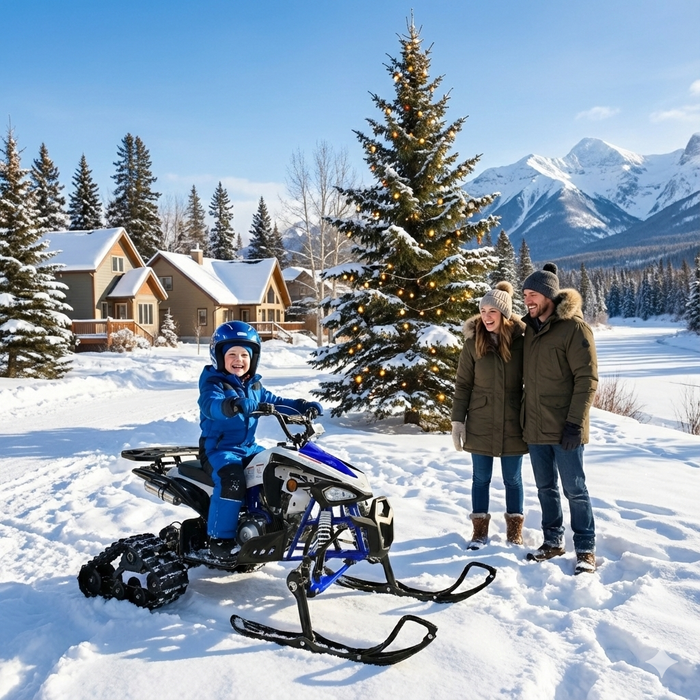 Gio, Blazer 125-S avec Chenilles et Skis, Quad à Essence (4 Temps) (120cc)