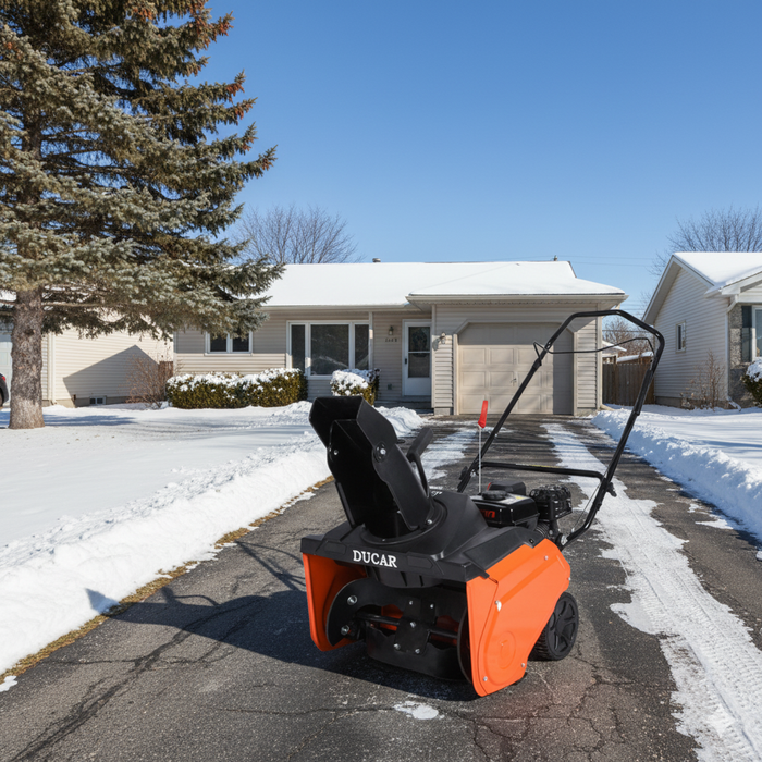 DUCAR, Souffleuse à Neige Simple Phase (DUESB721SS) (21 Pouces) (4 Temps) (196 cc) (6,5HP)