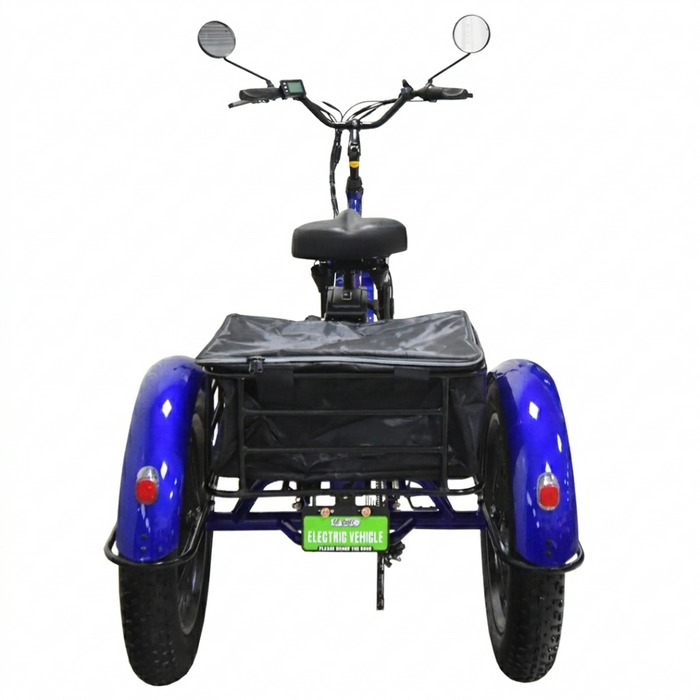 Cargo (Fat Tire), Tricycle Électrique (48 Volts) (500 Watts) (20Ah) au Lithium