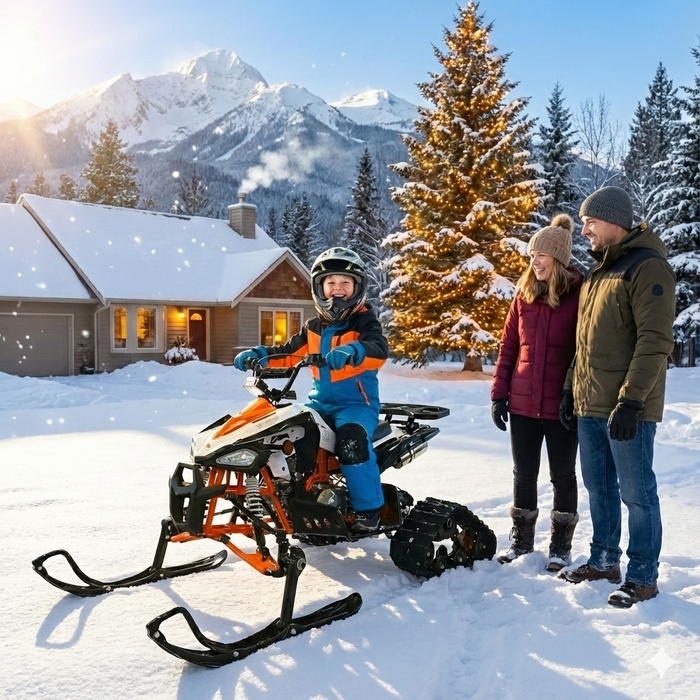 Gio, Blazer 125-S avec Chenilles et Skis, Quad à Essence (4 Temps) (120cc)