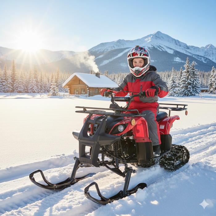 Gio, Blazer 125-D avec Chenilles et Skis, Quad à Essence (4 Temps) (120cc)