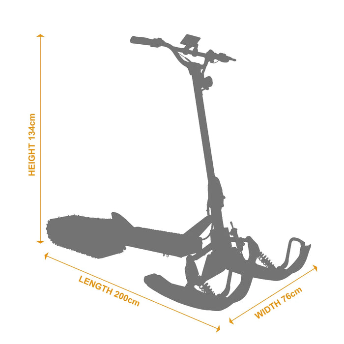 Icex 1.0, Trottinette Électrique (52 Volts) (23,4 Ah) (2000 Watts) avec Chenille et Skis