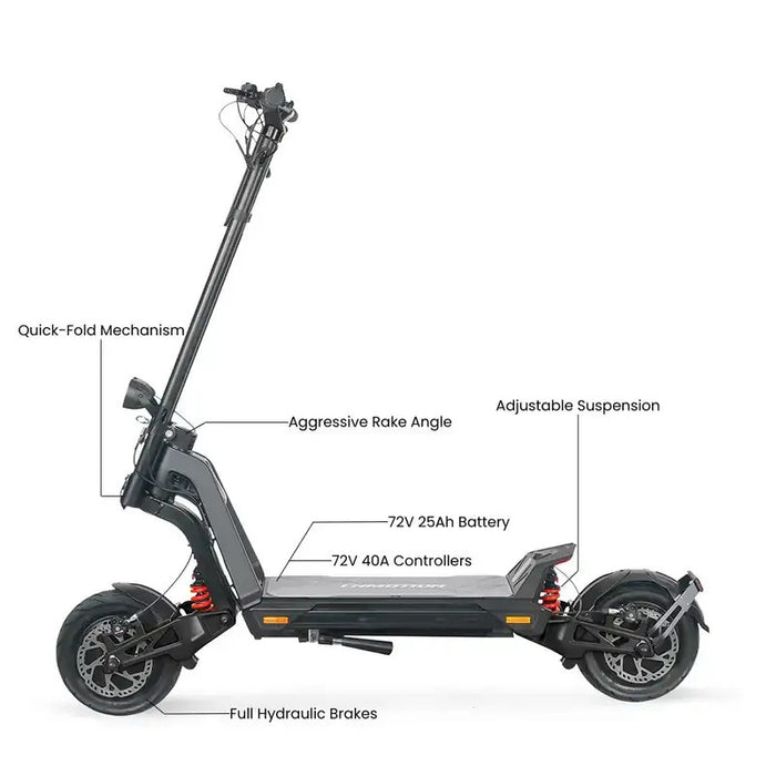 InMotion, RS Jet, Trottinette Électrique (72 Volts) (25Ah) (2x1200 Watts) (2x2300 Watts Crête)