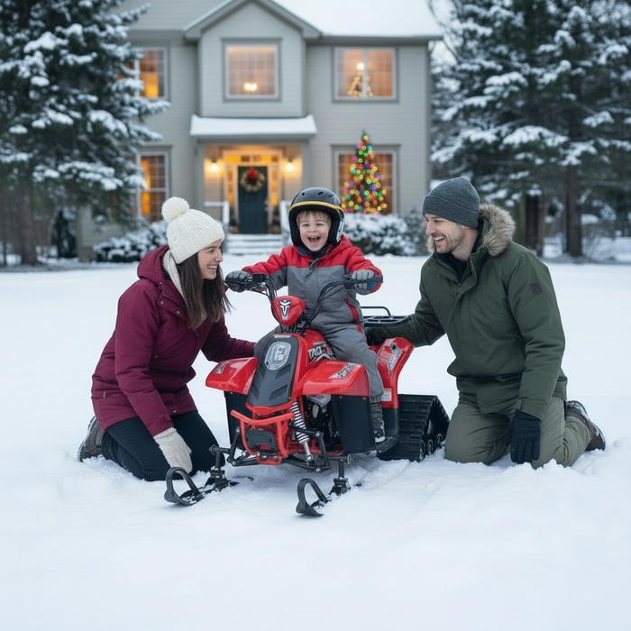 Tao Motors, New Rock 110 avec Chenilles et Skis, Quad à Essence (110cc) (4 Temps)