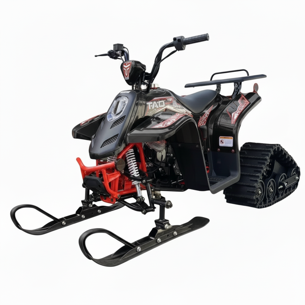 Tao Motors, New Rock 110 avec Chenilles et Skis, Quad à Essence (110cc) (4 Temps)