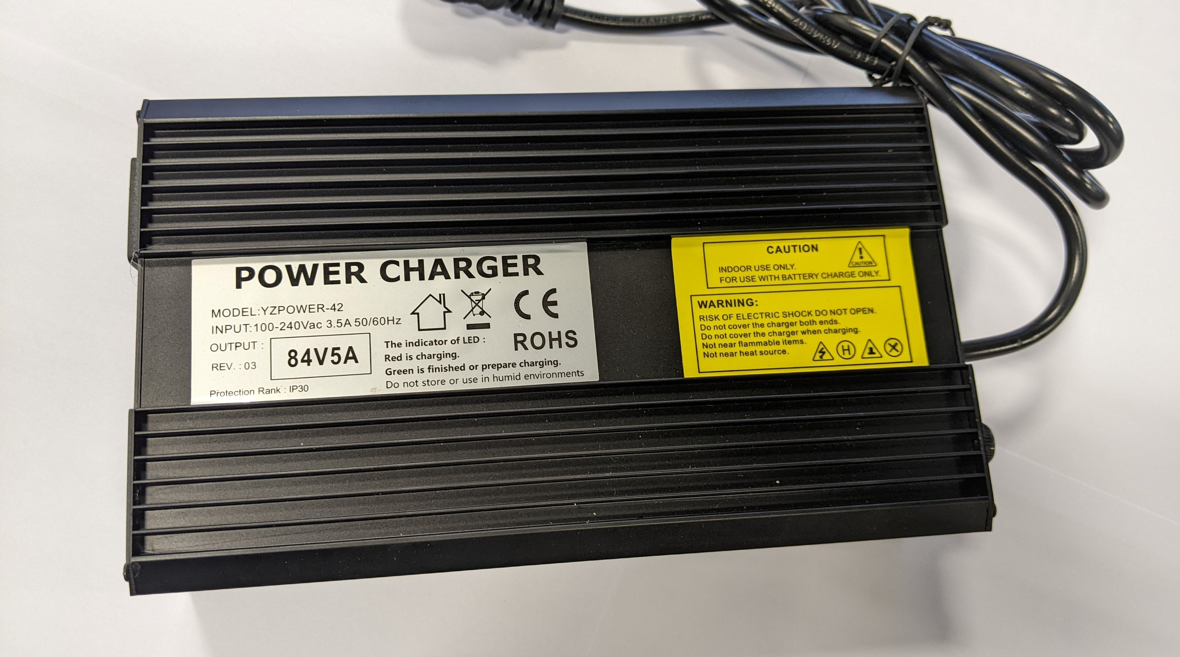 84V/5Ah fast charging charger — Turbokids.ca