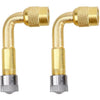 Kit de Rallonges de Tige de Valve en Métal (2x45 Degrés) (2x90 Degrés) (2x135 Degrés)