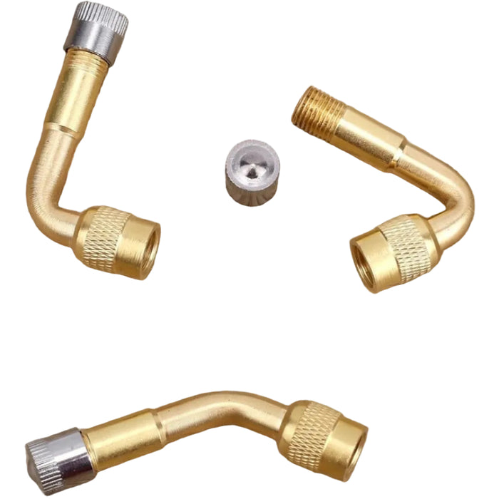 Kit de Rallonges de Tige de Valve en Métal (2x45 Degrés) (2x90 Degrés) (2x135 Degrés)