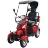 Rickshaw Deluxe, Quadriporteur avec Toit (60 Volts) (500 Watts) (20Ah)