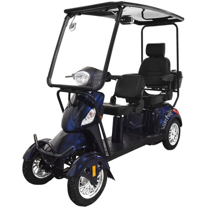 Rickshaw Supreme, Quadriporteur avec Toit (60 Volts) (500 Watts) (20Ah) (2 Places)