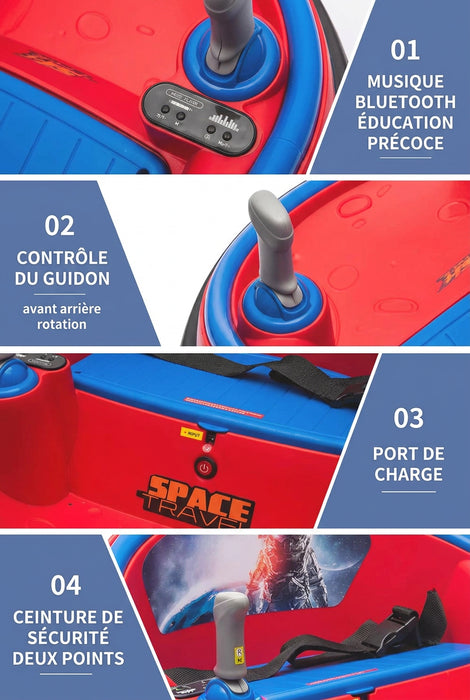 Soucoupe Tamponneuse Électrique (12 Volts) (4,5Ah) (1 Place) (2 à 5 Ans)