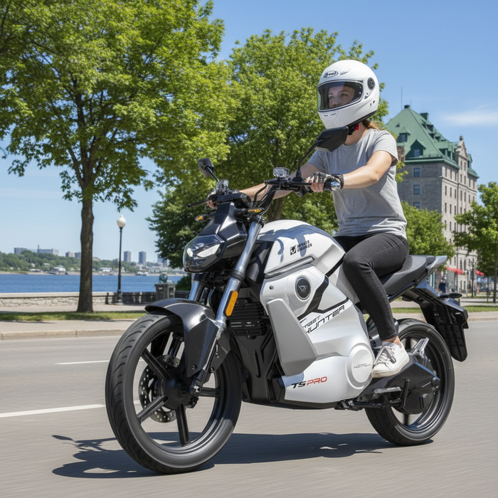 Super Soco, Street Hunter Pro par Ducati, Moto Électrique, (60 Volts) (32Ah) (4500 Watts) (Crête 5200 Watts) (2 Places) Immatriculable Scooter