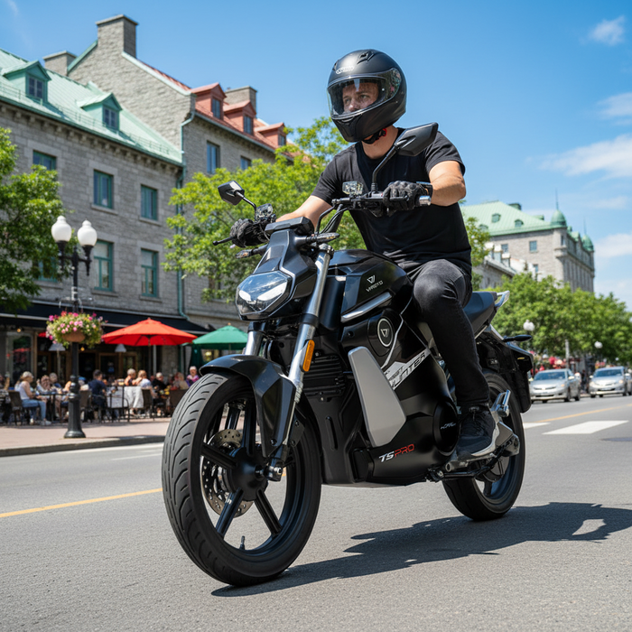 Super Soco, Street Hunter Pro par Ducati, Moto Électrique, (60 Volts) (32Ah) (4500 Watts) (Crête 5200 Watts) (2 Places) Immatriculable Scooter