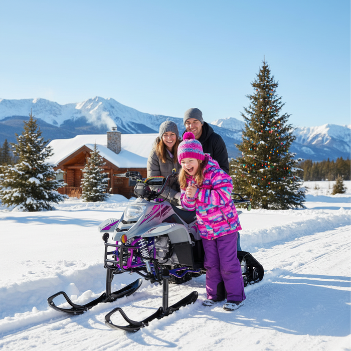 Tao Motors, New Boulder avec Chenilles et Skis, Quad à Essence (110cc) (4 Temps)