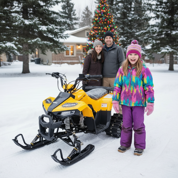 Tao Motors, Mudhawk avec Chenilles et Skis, Quad à Essence (110cc) (4 Temps)