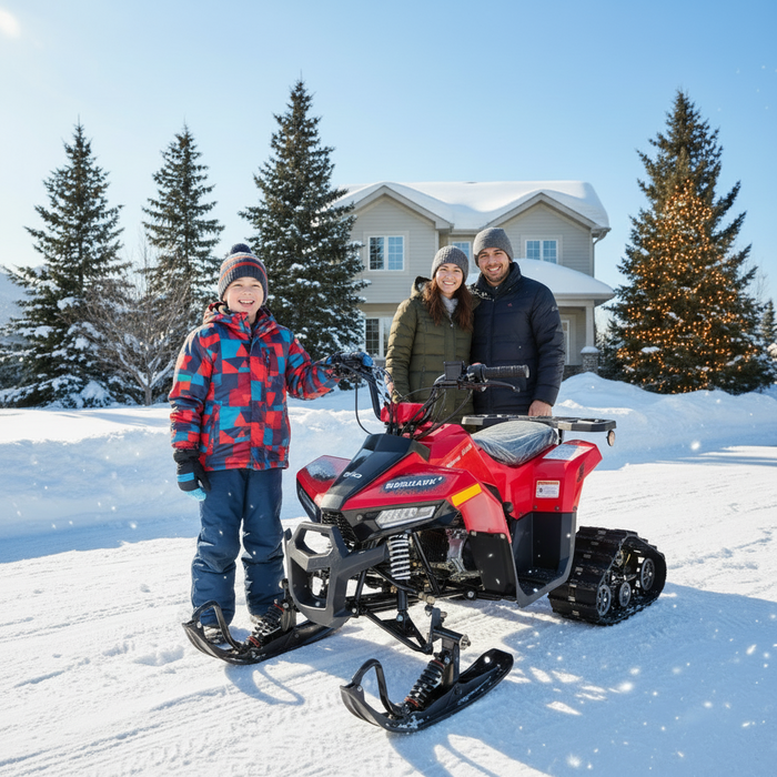 Tao Motors, Mudhawk avec Chenilles et Skis, Quad à Essence (110cc) (4 Temps)