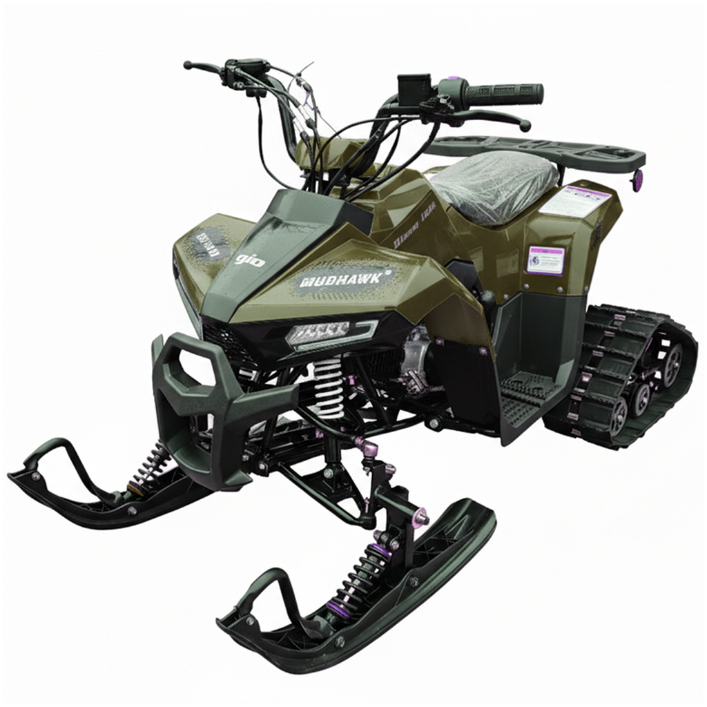 Tao Motors, Mudhawk avec Chenilles et Skis, Quad à Essence (110cc) (4 Temps)
