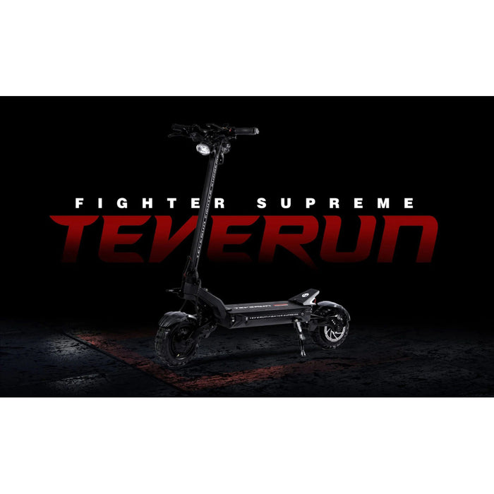 Teverun, Fighter Supreme Plus, Trottinette Électrique (72 Volts) (60Ah) (2x2500 Watts) (2x4000 Watts/Peak) (8000 Watts/Peak Total)