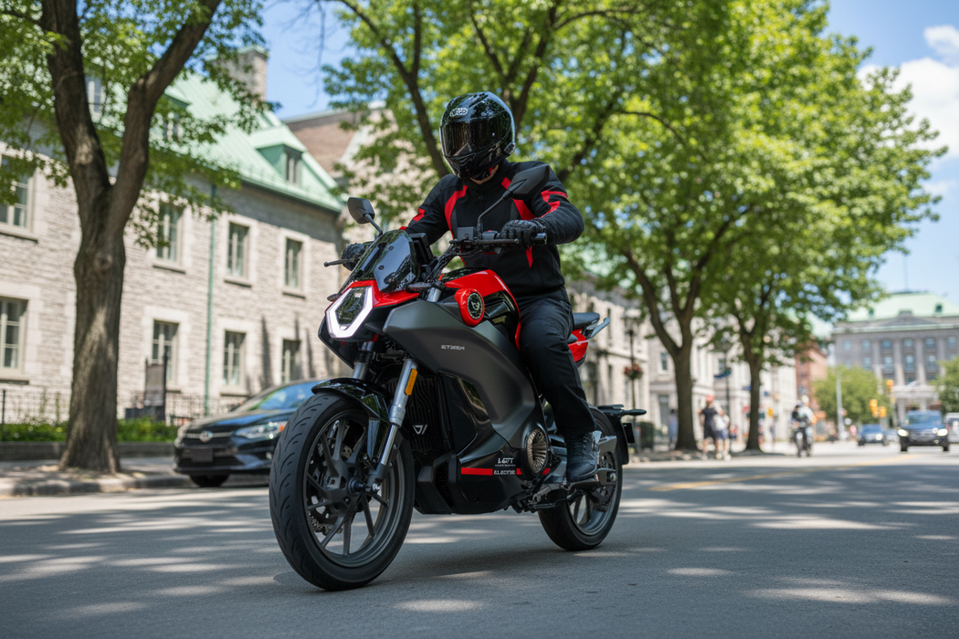 VMoto, Stash par Ducati, Moto Électrique, (72 Volts) (100Ah) (8000 Watts) (Crête 15000 Watts) (2 Places) Immatriculable Scooter ou Moto