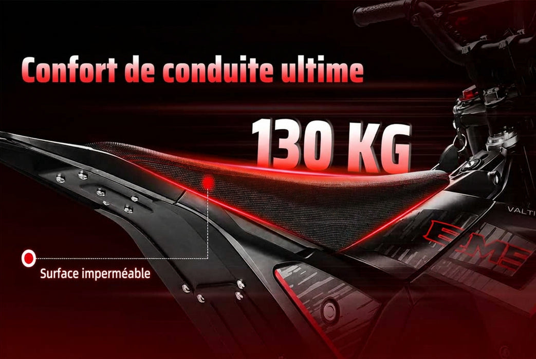 Valtinsu, EM5 Pro, Motocross Électrique (60 Volts) (27Ah) (2500 Watts) (5600 Watts Crête)