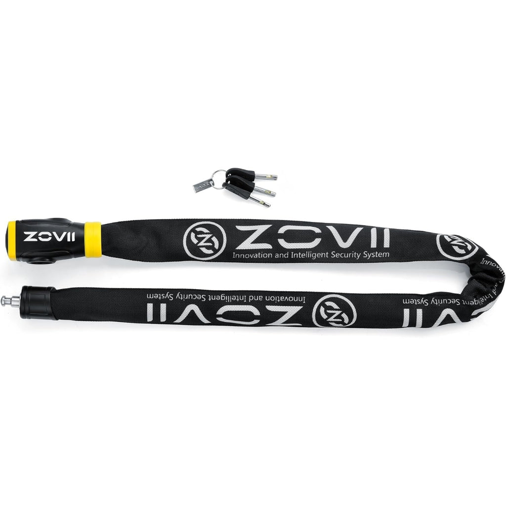 ZOVII, ZCL8-120, Cadenas à Chaine Antivol avec Alarme 120 dB pour Vélo
